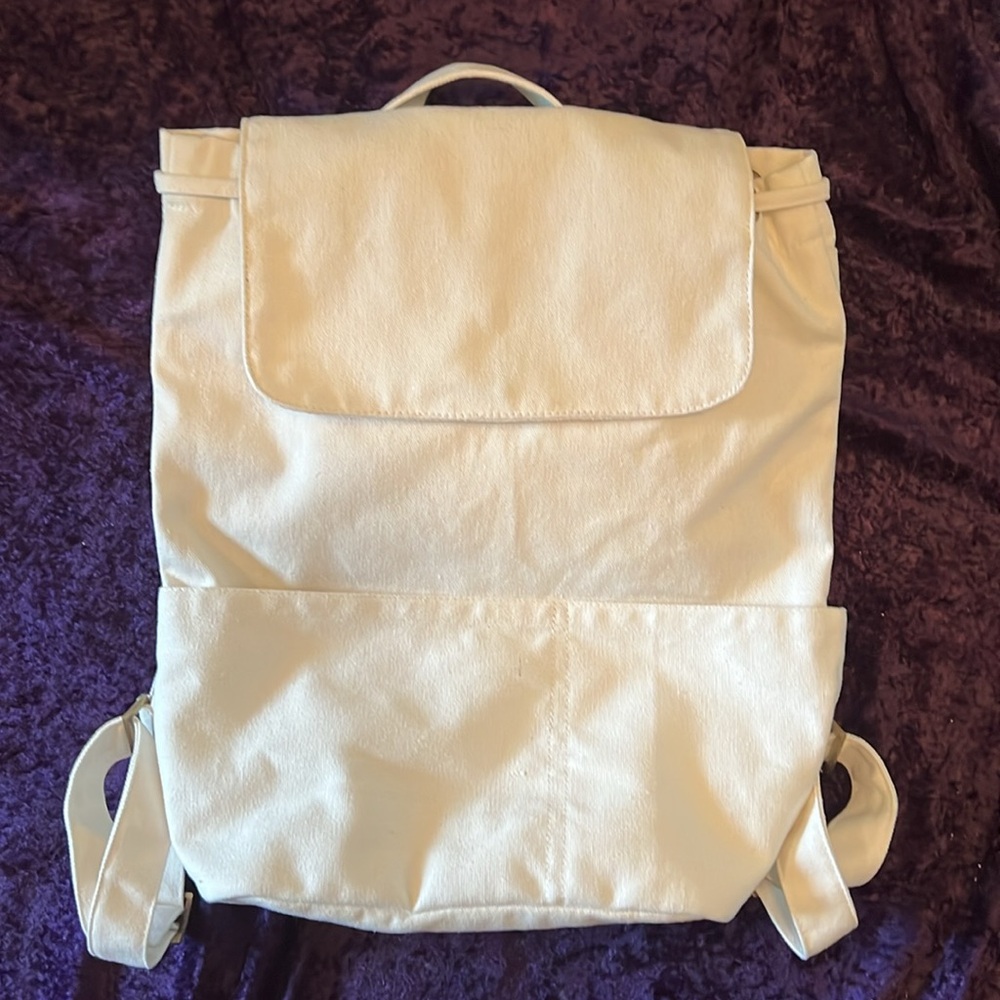 Laude The Label Cream/Natural Canvas Convertible Backpack